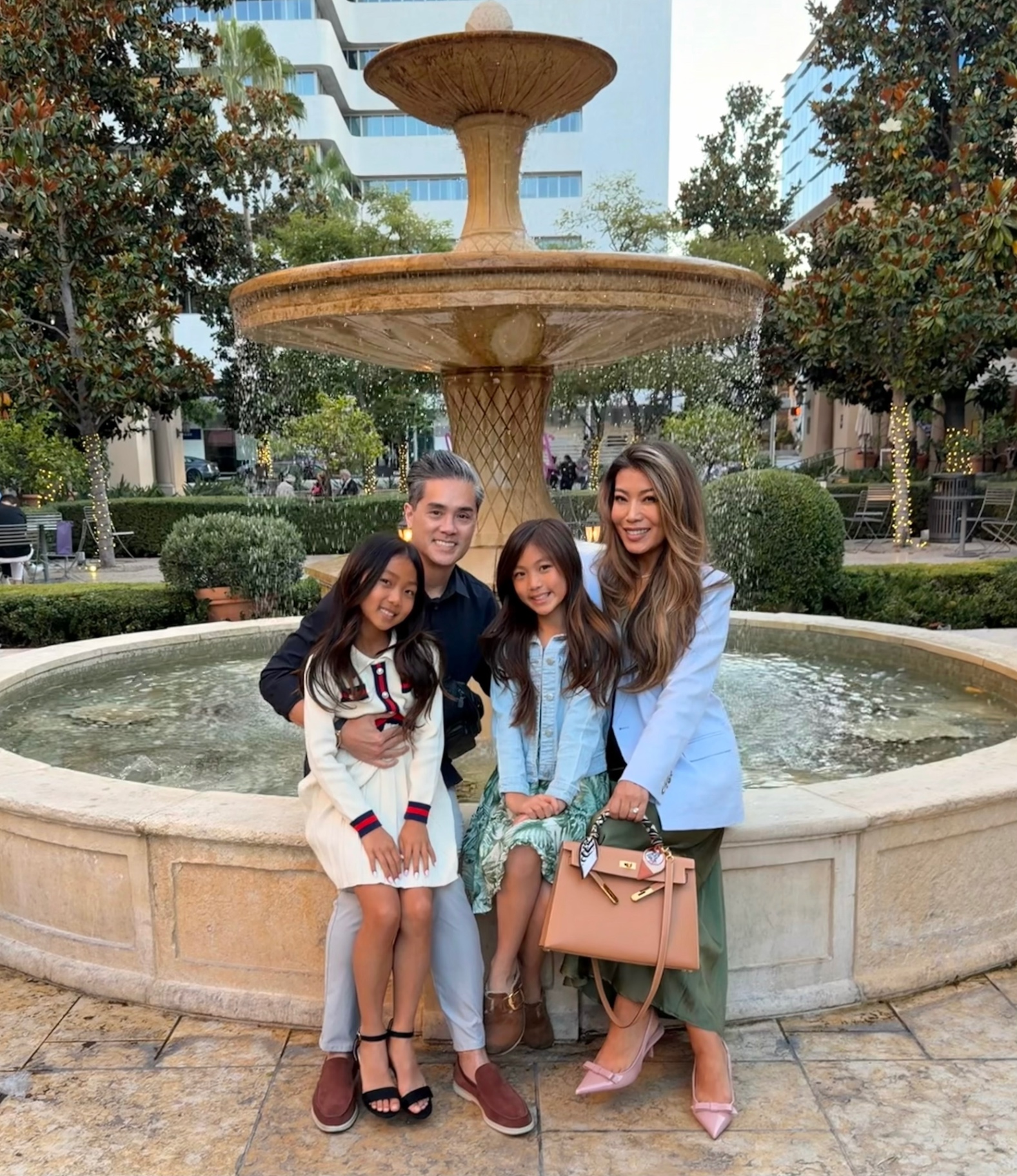 Helen Park with her family in Los Angeles