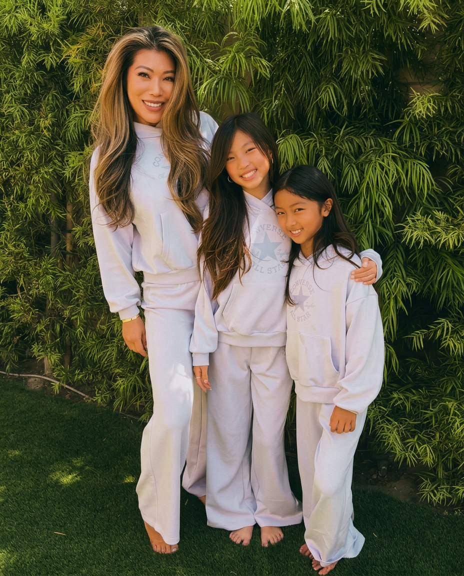Helen Park with her two daughters